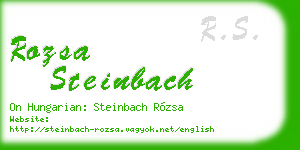 rozsa steinbach business card